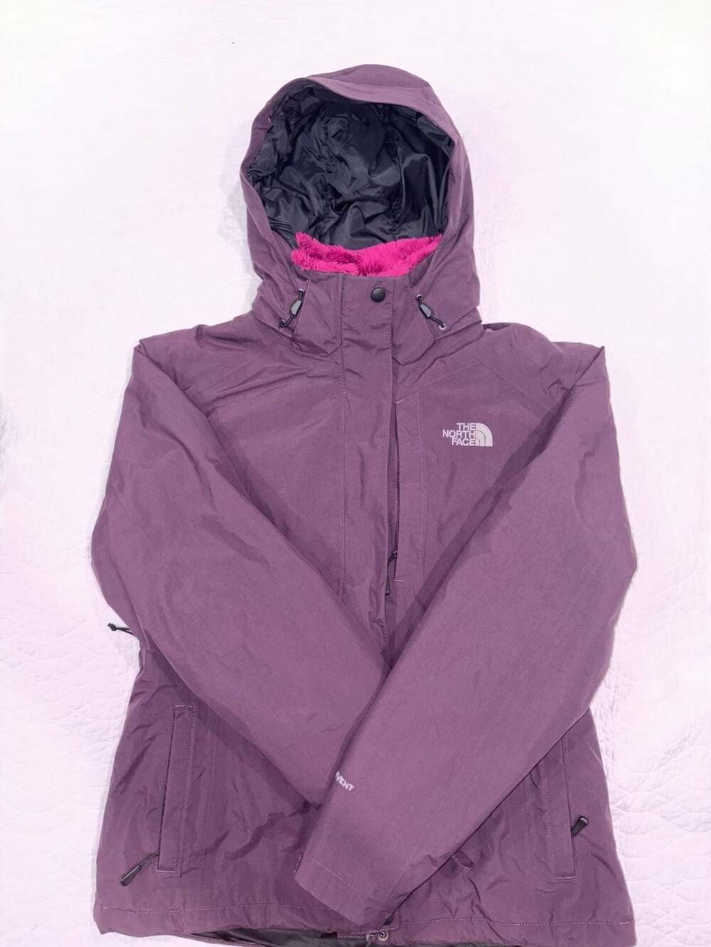 The North Face Women’s L HyVent Triclimate 3-in-1 Jacket Purple Pink Fleece